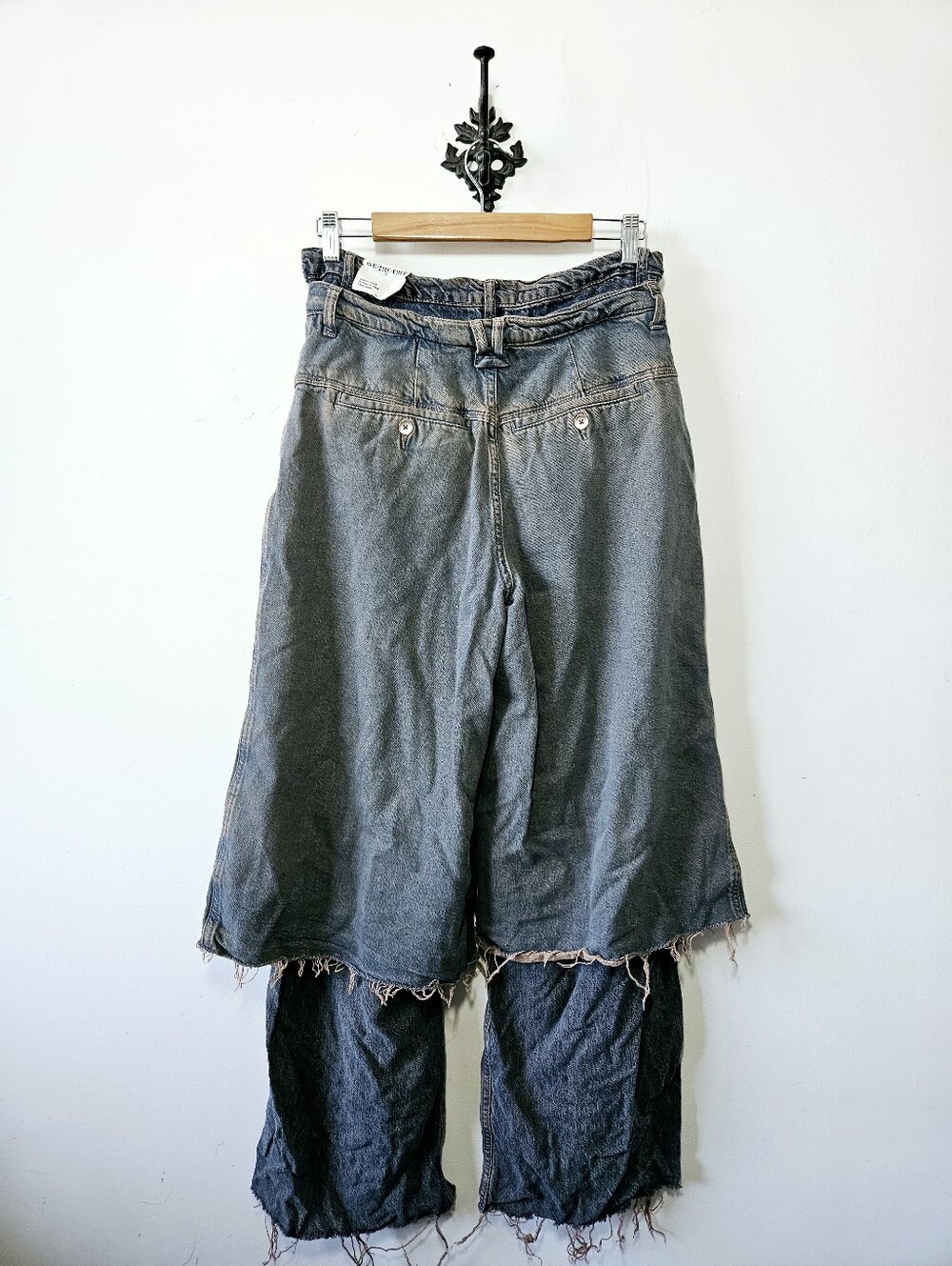 NWT Free People We The Free Nocturne Double Hem Trouser Jeans Size 28 Pants - Picture 3 of 8
